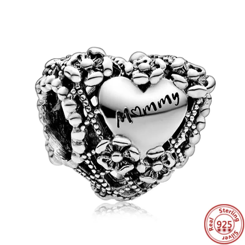 Heart Beads Fit Original Pandora Charms Bracelet