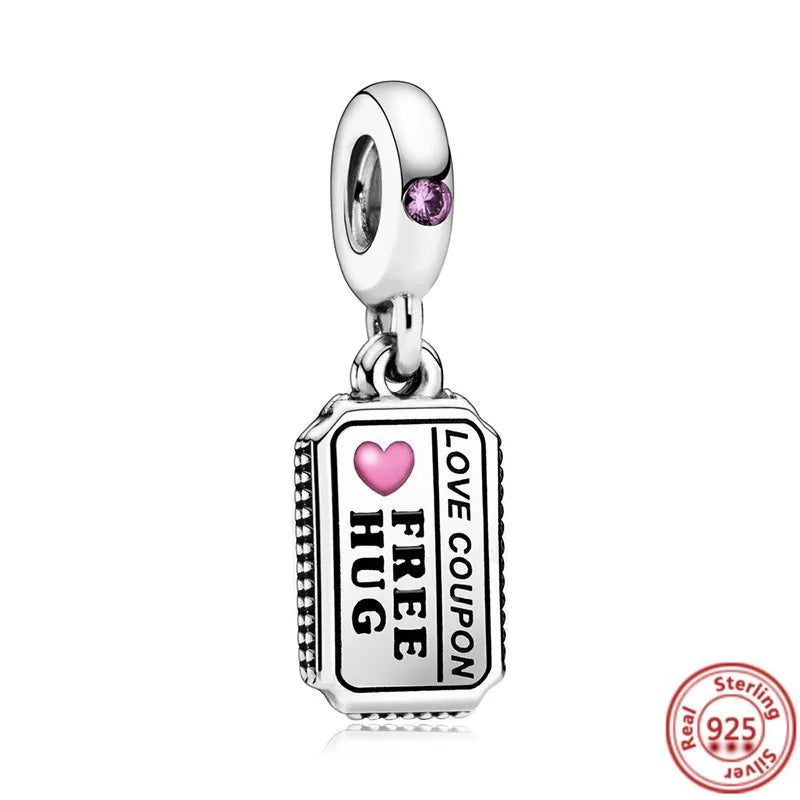 Heart Beads Fit Original Pandora Charms Bracelet