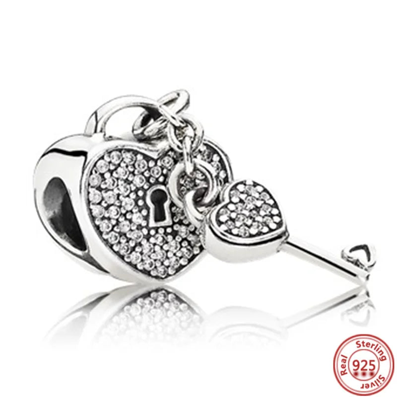 Heart Beads Fit Original Pandora Charms Bracelet