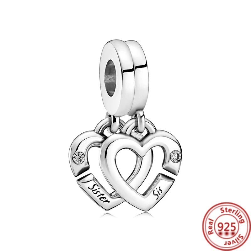 Heart Beads Fit Original Pandora Charms Bracelet