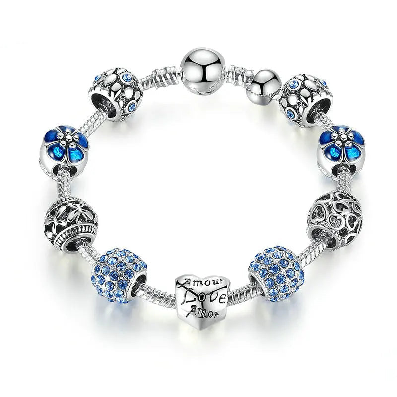 Silver Plated Charm Bracelet