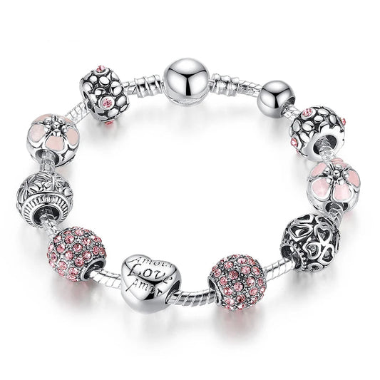 Silver Plated Charm Bracelet