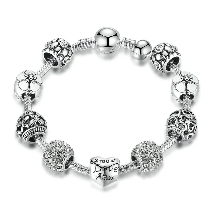 Silver Plated Charm Bracelet